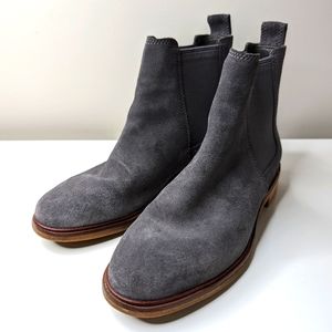 Clark's Arlo Grey Suede Chelsea Boots | Size 8